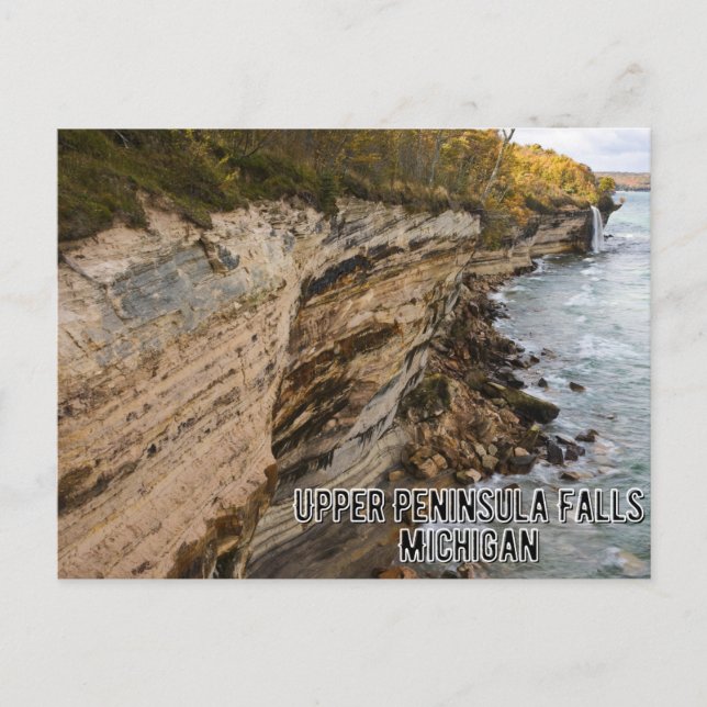 Cartão Postal Cartão-postal de Upper Peninsula Falls Michigan (Frente)
