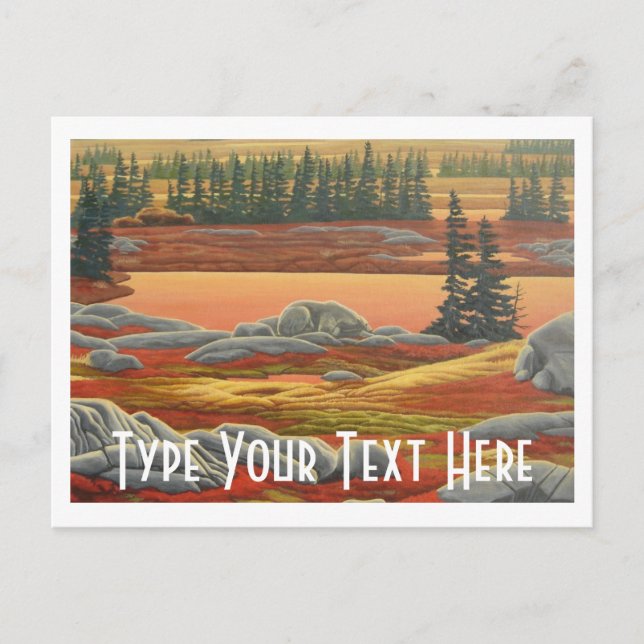 Cartão Postal Cartão-postal de Urso Polar Cartaz de Outono (Frente)