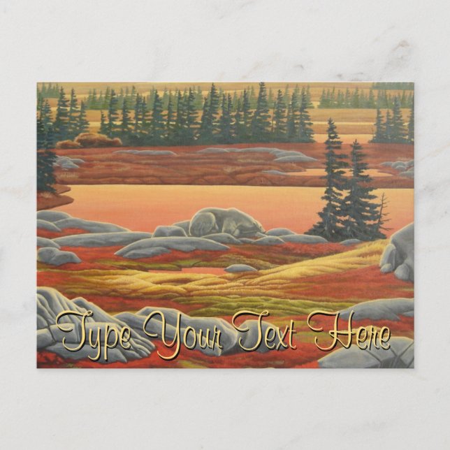 Cartão Postal Cartão-postal de Urso Polar Cartaz de Outono (Frente)