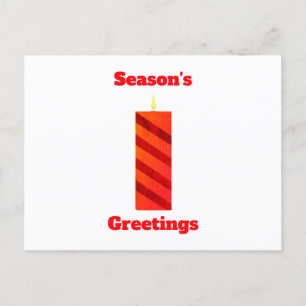 Cartão Postal Cartão-postal de Velas Vermelha para Saudações da