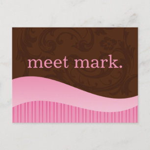 Cartão Postal Cartão-postal de vendas cor-de-rosa e castanho