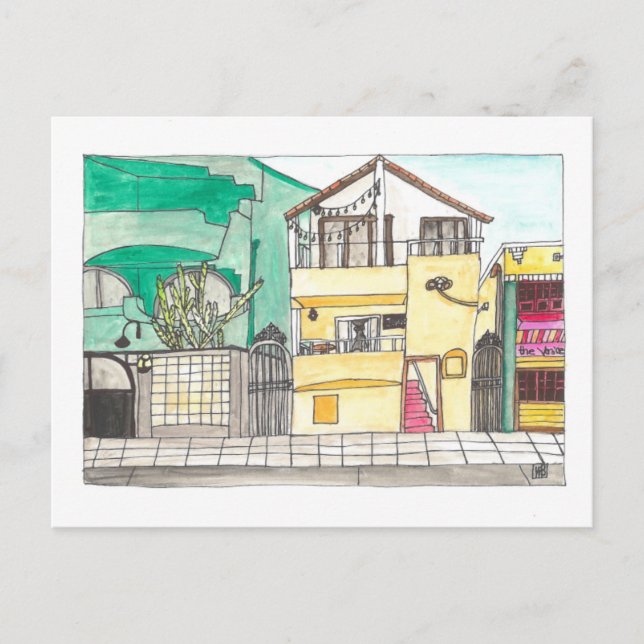 Cartão Postal Cartão-postal de Venice Boardwalk (Frente)