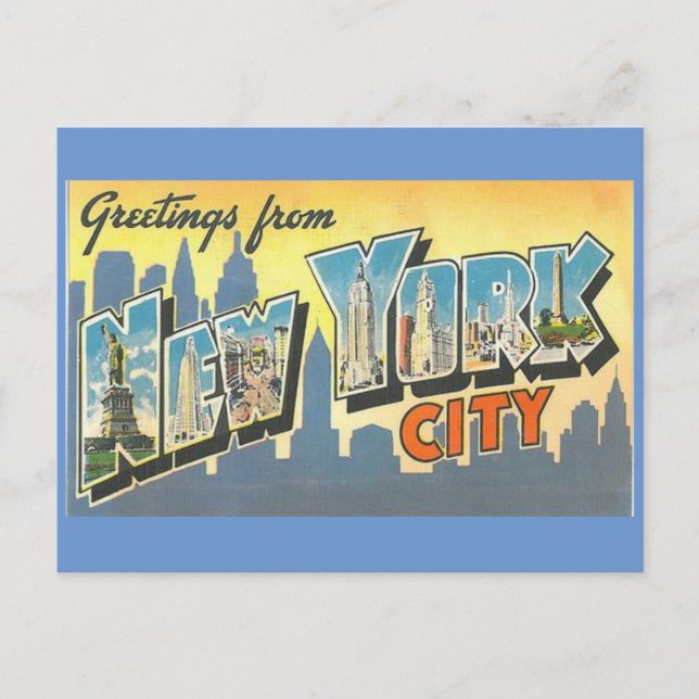 CARTÃO POSTAL CARTÃO-POSTAL DE VIAGEM ANTIGO DA CIDADE DE NOVA Y (Frente)