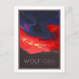 Cartão Postal Cartão-postal de Viagem espacial - Wolf 1061b