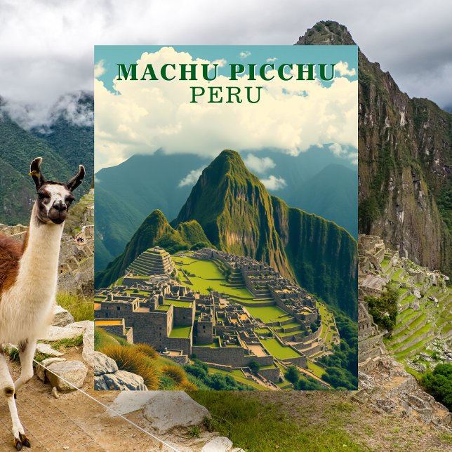 Cartão Postal Cartão-postal de Viagem Machu Picchu Peru (Machu Picchu Peru Travel Postcard)