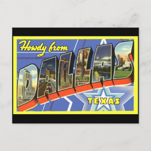 Cartão Postal Cartão-postal de Viagens vintage Dallas