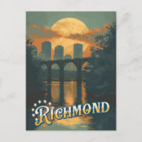 Cartão-postal de viagens vintage - Richmond, Virgi