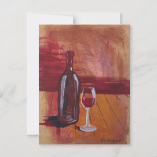 Cartão Postal Cartão-postal de vinho tinto