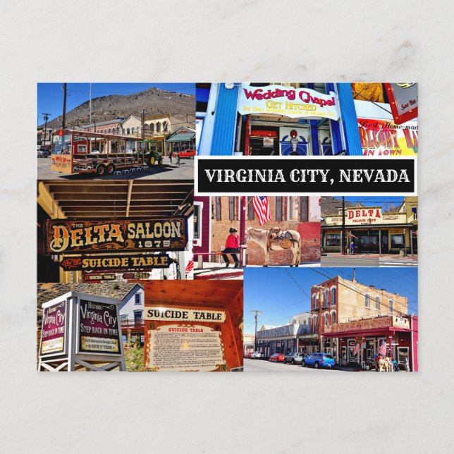 CARTÃO POSTAL CARTÃO-POSTAL DE VIRGINIA CITY, NEVADA (Frente)