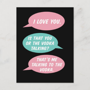 Cartão Postal Cartão-postal de Vodka Talking