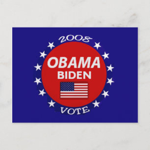Cartão Postal Cartão-postal de voto Obama Biden