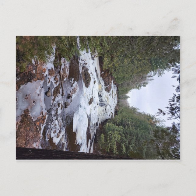 Cartão Postal Cartão-postal de Wisconsin - Cobper Falls, Wiscons (Frente)