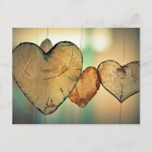 Cartão Postal Cartão-postal de Wooden Hearts