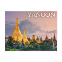 Cartão-postal de Yangon, Myanmar (Birmânia)