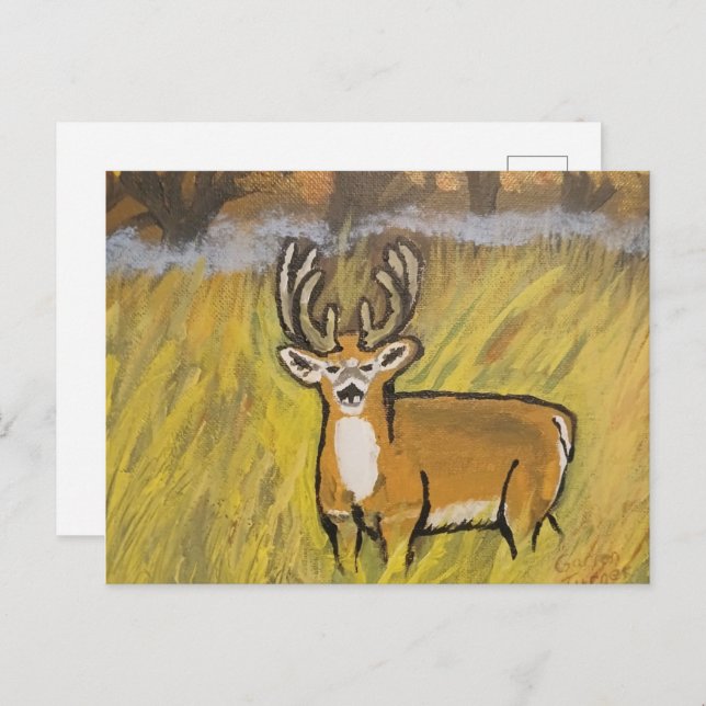 Cartão Postal Cartão-postal Deer In Fall (Frente/Verso)