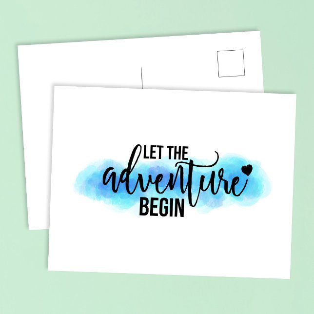 Cartão Postal Cartão-postal "Deixe a Aventura Começar" (Criador carregado)