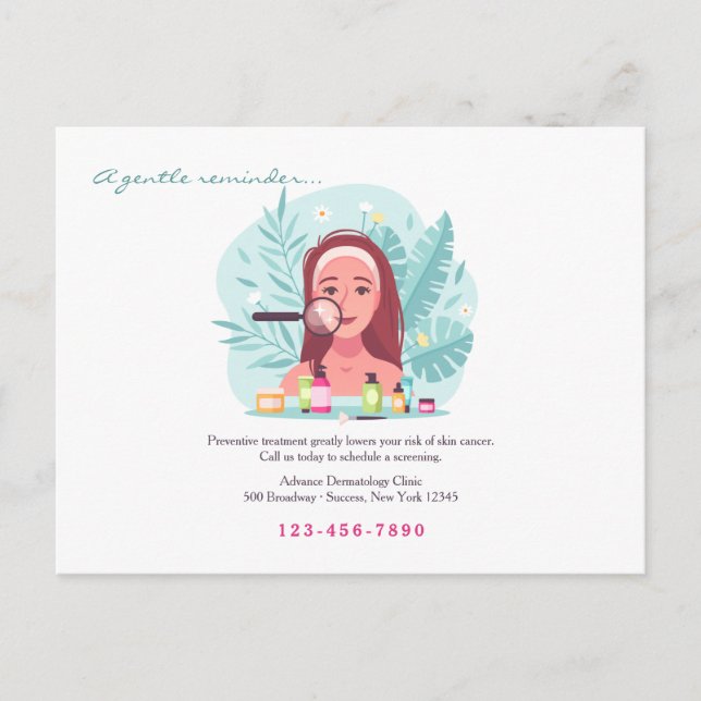 Cartão Postal Cartão-postal Dermatologista (Frente)