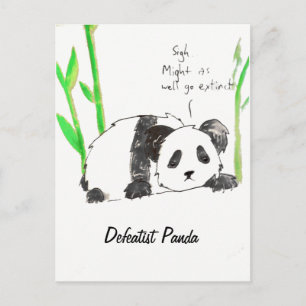 Cartão Postal Cartão-postal Derrotista Panda