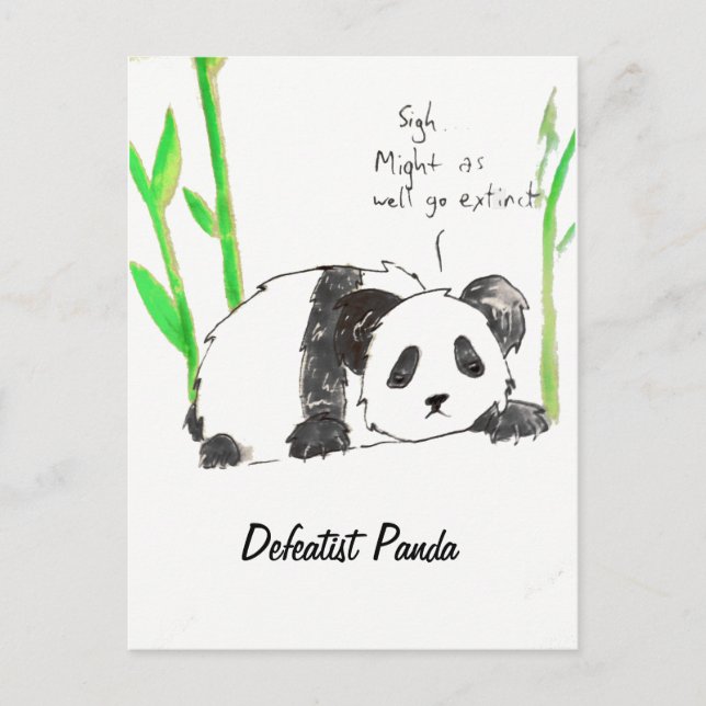 Cartão Postal Cartão-postal Derrotista Panda (Frente)