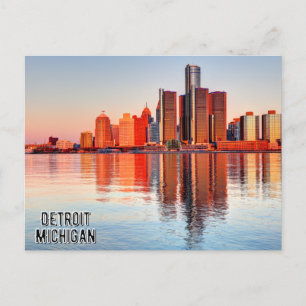 Cartão Postal Cartão-postal Detroit Michigan