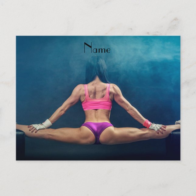 Cartão Postal Cartão-postal Dividido do Modelo de Malhação femin (Frente)