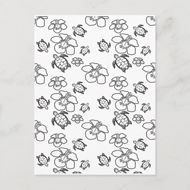 Cartão Postal Cartão-postal do Adulto de Padrão Havaiano (Frente)