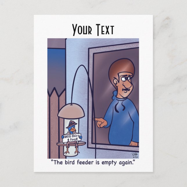 Cartão Postal Cartão-postal do alimentador de pássaros (Frente)