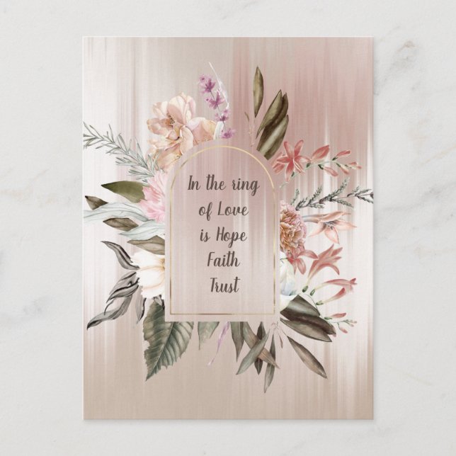 Cartão Postal Cartão-postal do Anel de Amor (Frente)