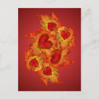 Cartão Postal Cartão-postal do Autumn Hearts