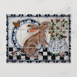 Cartão Postal Cartão-postal do Azulejo Coelho Bonito Coelho Ded