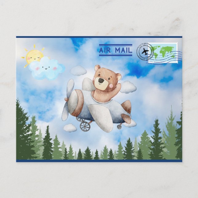 Cartão Postal Cartão-postal do Bear Flying (Frente)