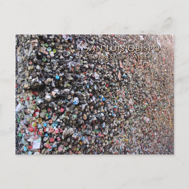 Cartão Postal Cartão-postal do Beco San Luis Obispo Bubblegum! (Frente)