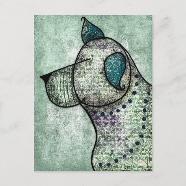 Cartão Postal Cartão-postal do Bom Cachorro Ouvir um Petisco (Frente)