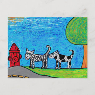 Cartão Postal Cartão-postal do Bumbum de Farejamento de Dois C