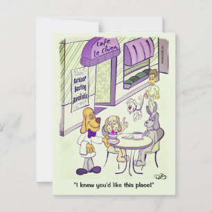 Cartão Postal Cartão-postal do Café Cachorro