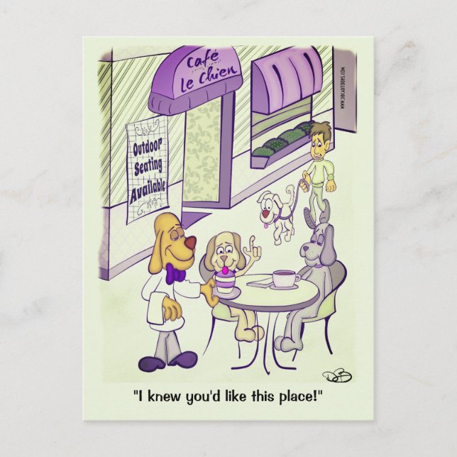 Cartão Postal Cartão-postal do Café Cachorro (Frente)
