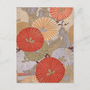 Cartão Postal Cartão-postal do calendário de bolso do tecido jap