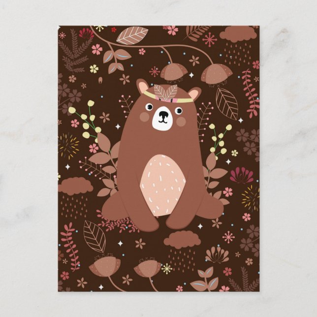 Cartão Postal Cartão-postal do Calendário do Urso de Corte 2025 (Frente)