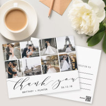 Cartão-postal do Calliographic 8 Photo Obrigado