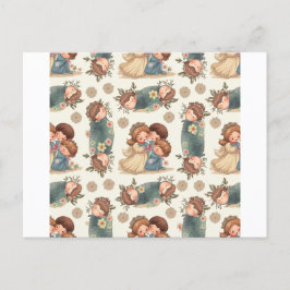 Cartão Postal Cartão-postal do Casal Kawaii