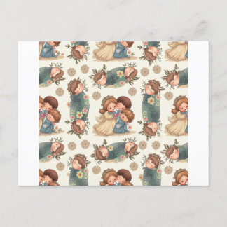 Cartão Postal Cartão-postal do Casal Kawaii