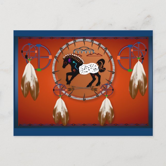 Cartão Postal Cartão-postal do Cavalo n Setas (Frente)