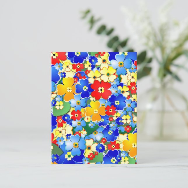 Cartão Postal Cartão-postal do Chá Flor (Em pé/Frente)