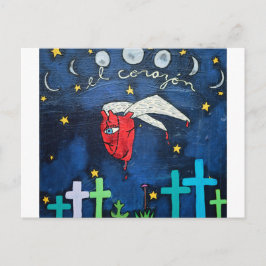 Cartão Postal Cartão-postal do coração voador
