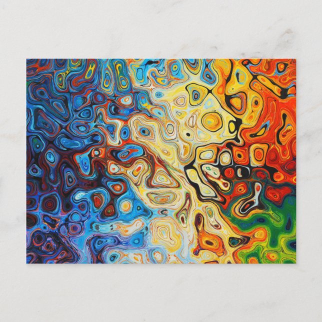 Cartão Postal Cartão-postal do derramar de óleo arco-íris (Frente)