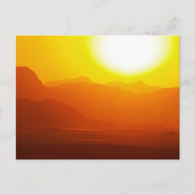 Cartão Postal Cartão-postal do deserto do Rum Jordan (Frente)