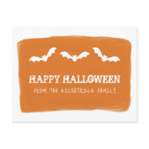 Cartão-postal do Dia das Bruxas de Bats White Lara