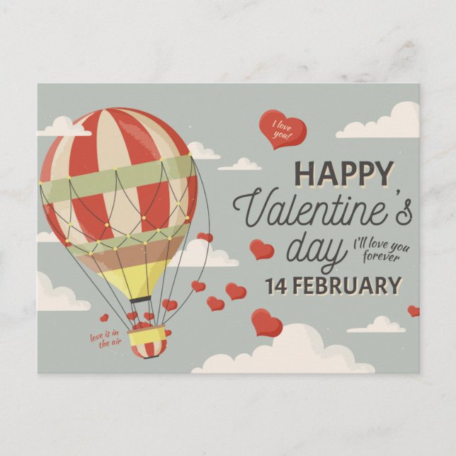 Cartão Postal Cartão-postal do dia de os namorados (Frente)