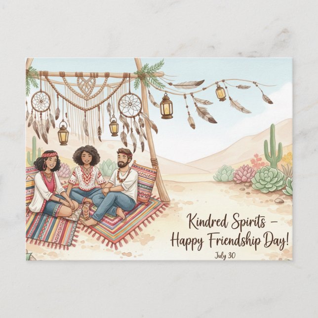 Cartão Postal Cartão-postal do Dia Internacional da Amizade (Frente)