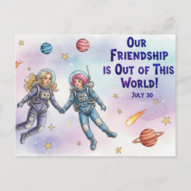 Cartão Postal Cartão-postal do Dia Internacional da Amizade (Frente)